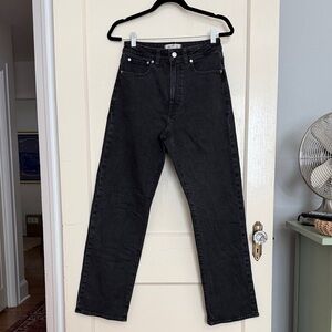 Madewell Women's Curvy Straight Leg Black Jeans size 27